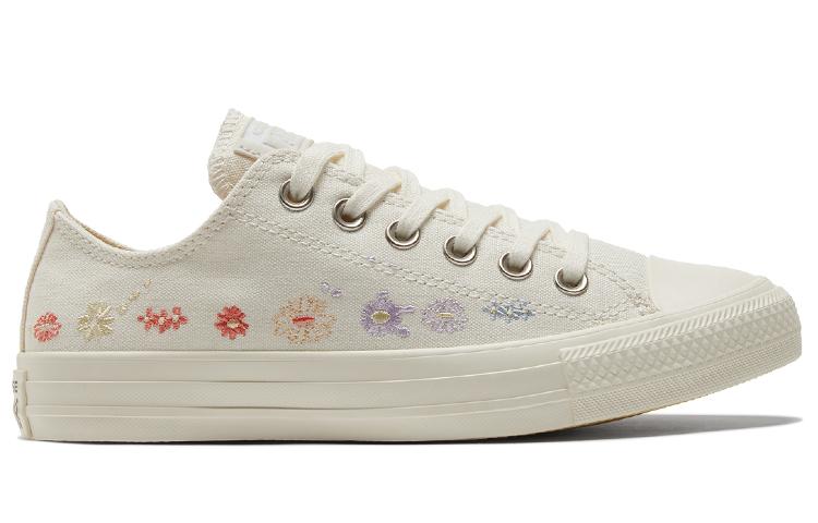 Chuck Taylor All Star Wmns Converse Low 'Embroidered Floral - Egret' Women's A01595C