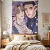 Unique Wall Tapestries Korean Manhwa BL Anime Hippie Wall Tapestry Aesthetic Wall Hanging Bedroom Dormitory Backdrop Cloth Gifts