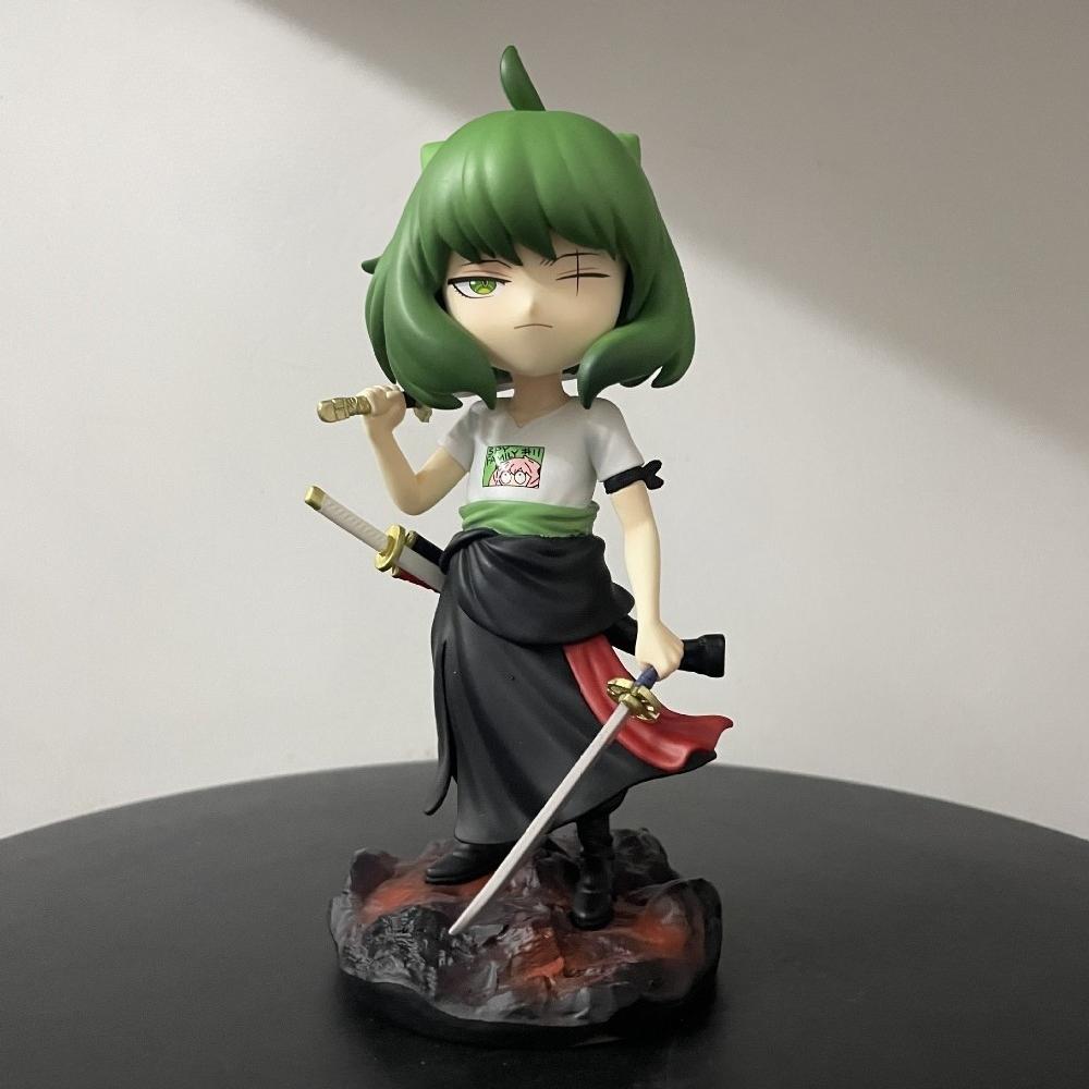 18.5cm/7.28in Anime Figure Anya Forger Cosplay Roronoa Zoro Action Figures Pvc Statue Collection Model Toys Gifts ONE PIECE Poseable Articulated Scale