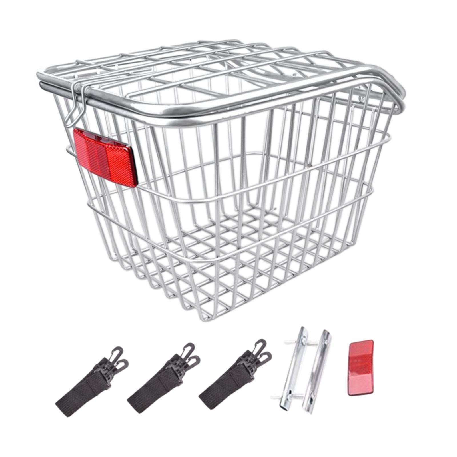 

Bike Rear Basket Storage Basket Strengthened Frame Practical Cargo Rack Biking Rack Basket for Riding Luggage