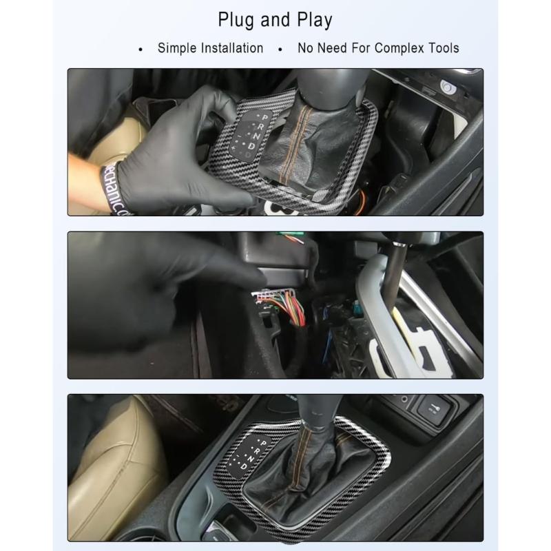 Car Replacement Shifting Lever Bezels Assembly With Integrated Wiring Harness Carbon Fiber Trim 5YD27XSAAA 5YD27LS5AA