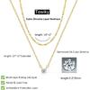 Tewiky Dainty 14k Gold Plated/Silver Cubic Zirconia Necklaces for Women | Simple CZ Jewelry Necklaces Trendy Gifts