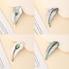 Handcrafted Shell Feather Black Butterfly Brooch Pendant Jewelry For Women