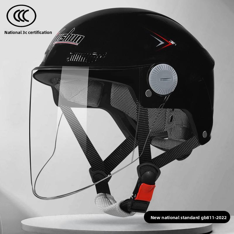 

Electric Car Helmet 3c Certified Men and Women Summer Sunscreen Sunshade Breathable Half Helmet Battery Motorcycle Hard Hat