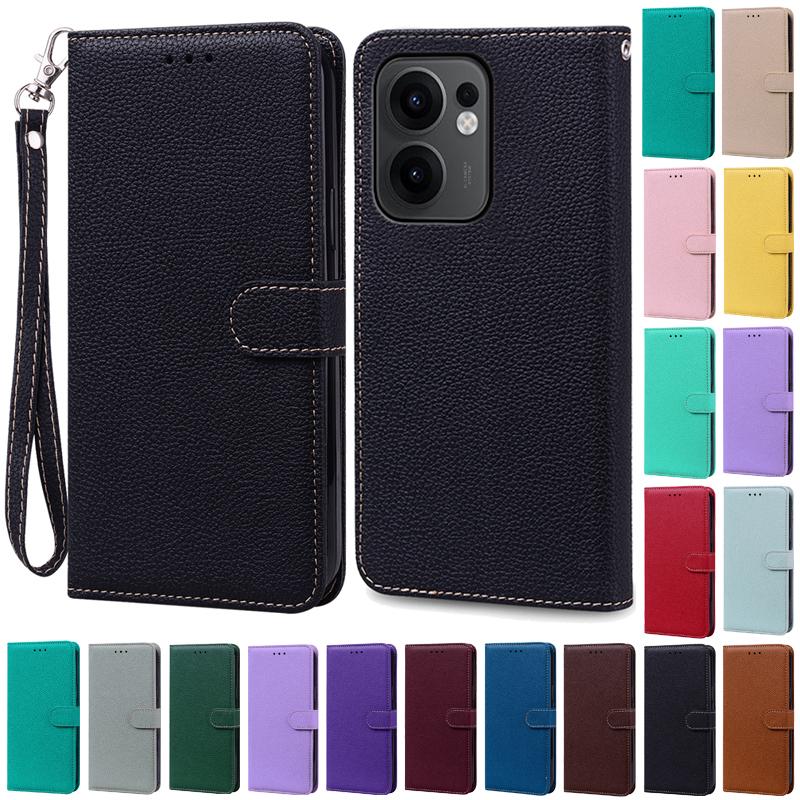 Reno 13F Case For Oppo Reno 13F Case Leather Flip Wallet Cover For Oppo Reno 13F 5G Case Soft Book Cover Coque Fundas Shell