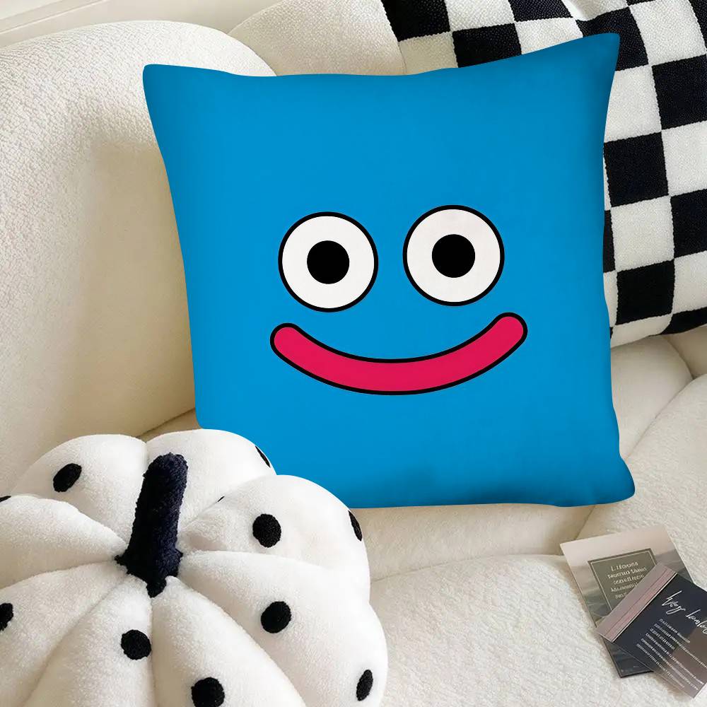 Game Slime Morimori Dragon Quest Pillow Case Fashion Square Pillowcase Bedroom Sofa Room Ins Decoration Leisure