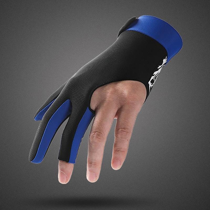 1 ks Kulečníkové rukavice Levá ruka Tříprsté Kulečníkové rukavice Protiskluzové samolepky Elasticita Příslušenství k tréninkovým rukavicím na kulečník