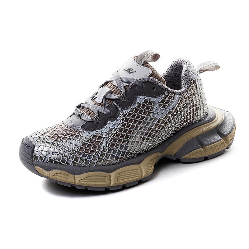 

Женские туфли на весенний прилив с сеткой и стразами, повседневные, универсальные, на толстой подошве, легкие спортивные туфли Women s 40 шампанского