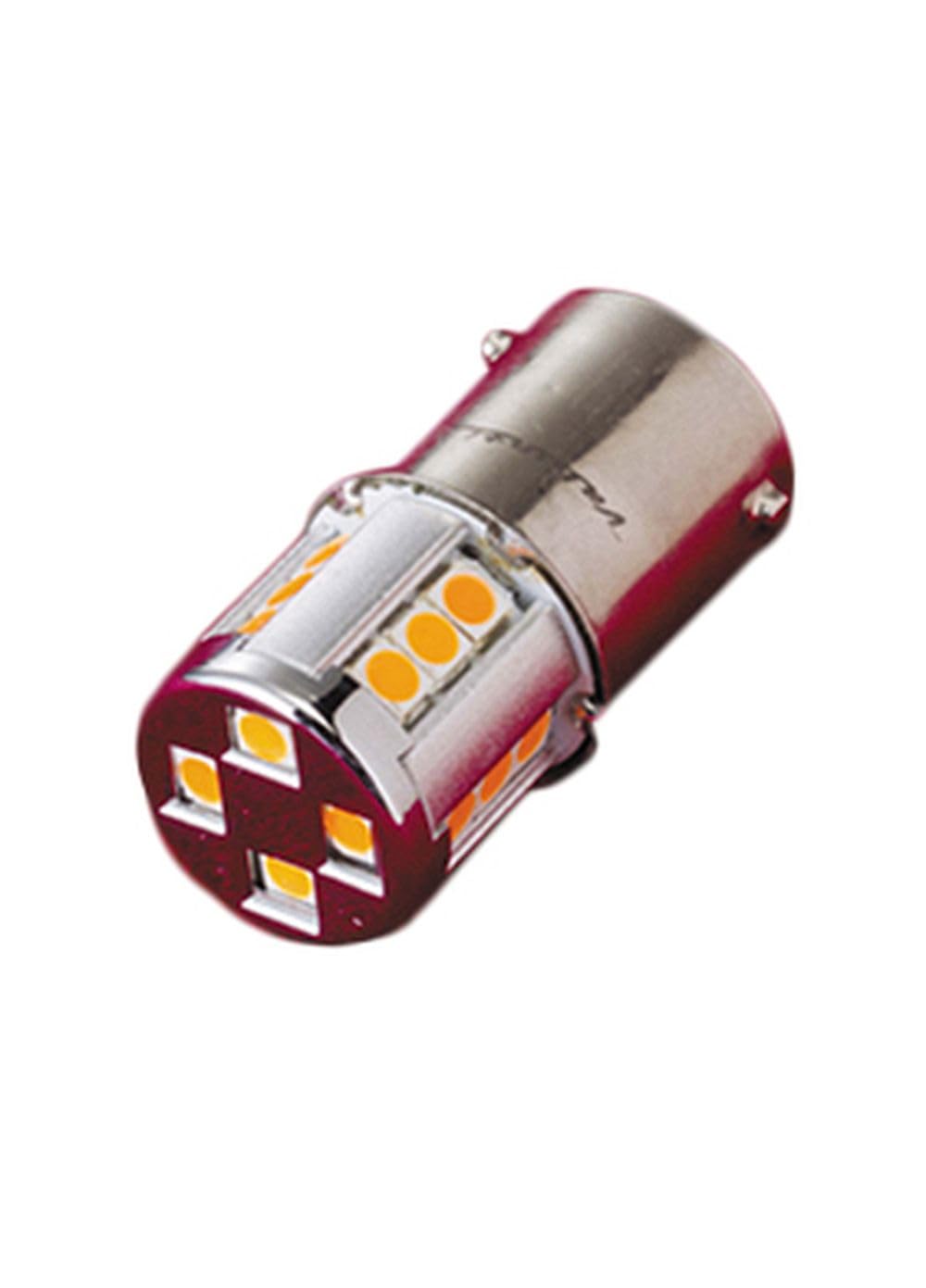 

VALENTI Jewel LED Bulb G18 Single Pin Turn Signal Amber 1 Piece [150° Angle] (Motorcycle Lamp) M04-G18S-AM15 янтарь