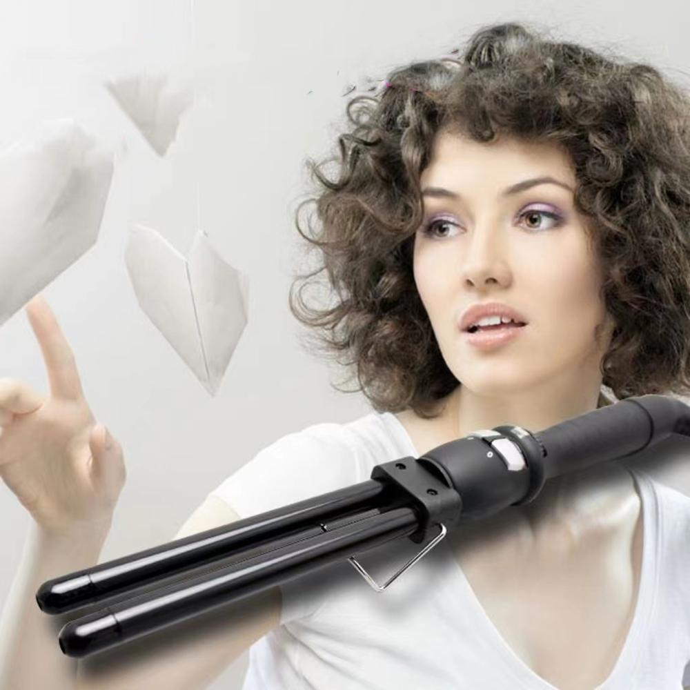 13mm Zweizylinder Lockenstab Elektrischer Haarwickler für Damen Professioneller Keramik-Lockenstab Einstellbare Temperatur Haarstyl