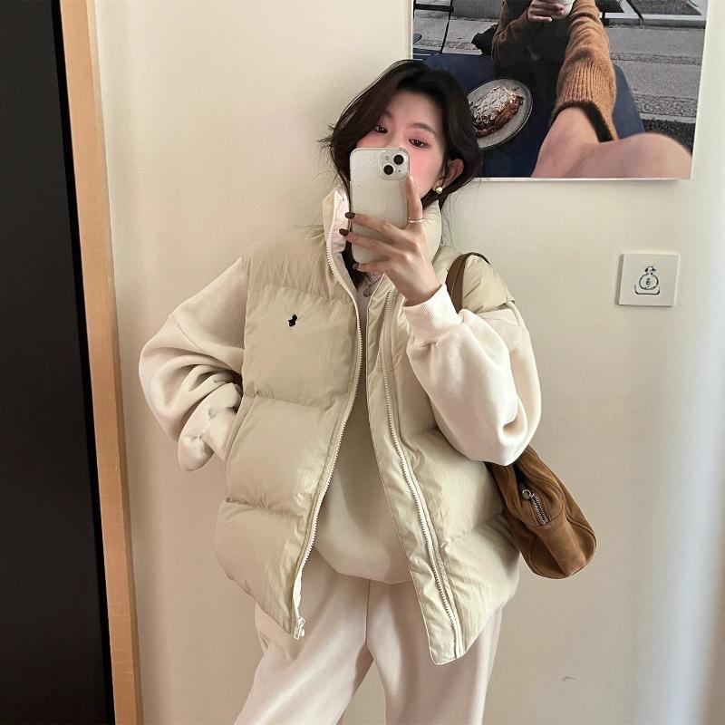 Fashion Versatile Cotton Clothing Vest Women's Winter New Stacked Vest Stand-up Collar Vest Jacket Top Women
