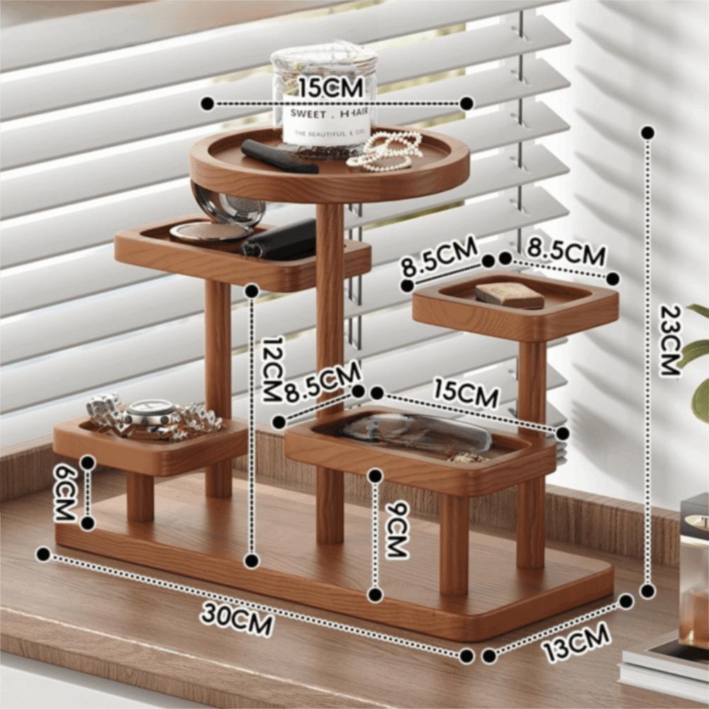 With Hooks Key Hanging Rack Retro Jewelry Dish New Wooden Key Holder Entrance Hall