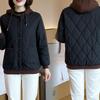Warm Hooded Casual Short Jacket for Middle-Aged & Elderly Mothers - Light & Soft Winter Two-Cotton Design