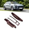 Car Remote Control Key Protective Cover 3 Parts Replacement for Cayenne Panamera 911 TaycanRed Wood