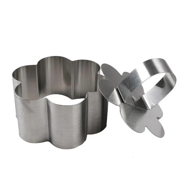 1PC Heart-shaped Five-pointed Star Biscuit Stainless Steel Mold Salad Diy Bakeware Tool Cake Tool Salad Dessert Sushi Tool