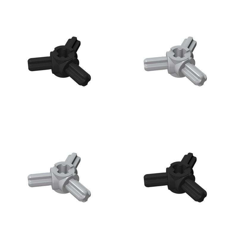 

10pcs 57585 Axle Connector Hub with3 Axles Block My Own Creation Add-Ons Fitting Including Blocks DO-IT-YOURSELF Children Playthings Assembly 10PCS