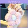 Chaveiro Fofo de Flor Pom Pom Adorável Amuleto de Pelúcia para Bolsa Acessório Criativo e Colorido
