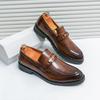 British Style Men Casual Fashion Business Dress Loafers Handmade Moccasins Elegantes Male Slip On Flats Fashion Driving Shoes