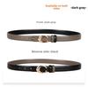 Durable Leather Genuine Belt For Women With Smooth Buckle And Elements Letter