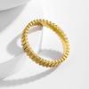 Gold and Silver Minimalist Index Finger Ring - European and American Style, Titanium Steel, Non-Fading Design.