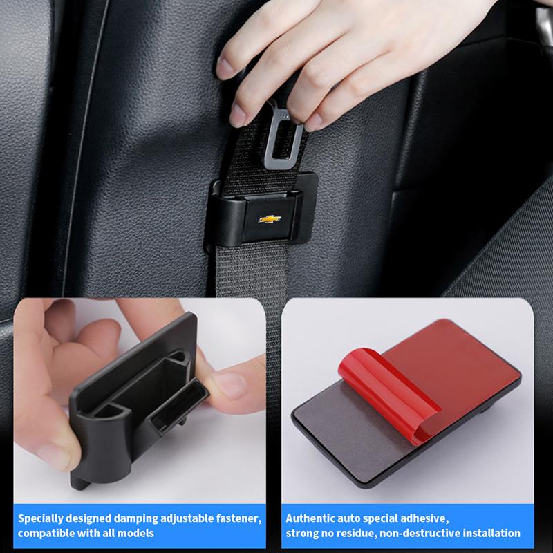 Car Safety Belt Fastener Stabilizer Interior Accessories For Chevrolet Sonic Silverado Z71 Aveo Trailblazer Bolt Spark Tahoe SS