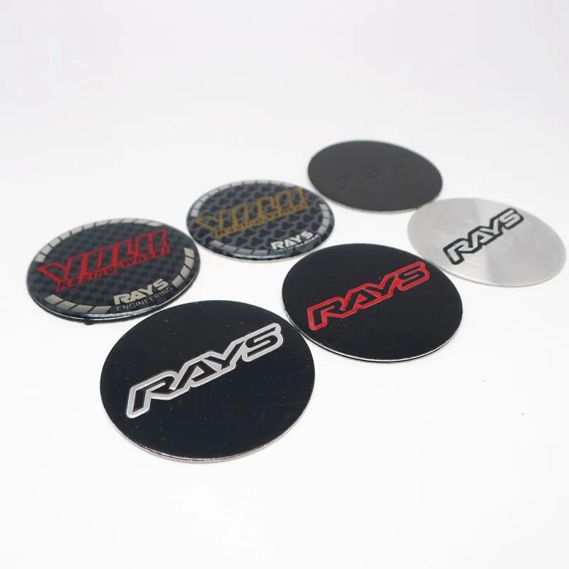 4 pezzi 45mm 50mm Tappi Centrali Cerchi Rays Volk Racing Adesivo Emblema Distintivo Mozzo Cerchi Auto