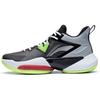New LiNing Power Cushioning Anti Slip And Wear Resistant Mid Top Performance Basketball Shoes Men's Gray ABPS073-1