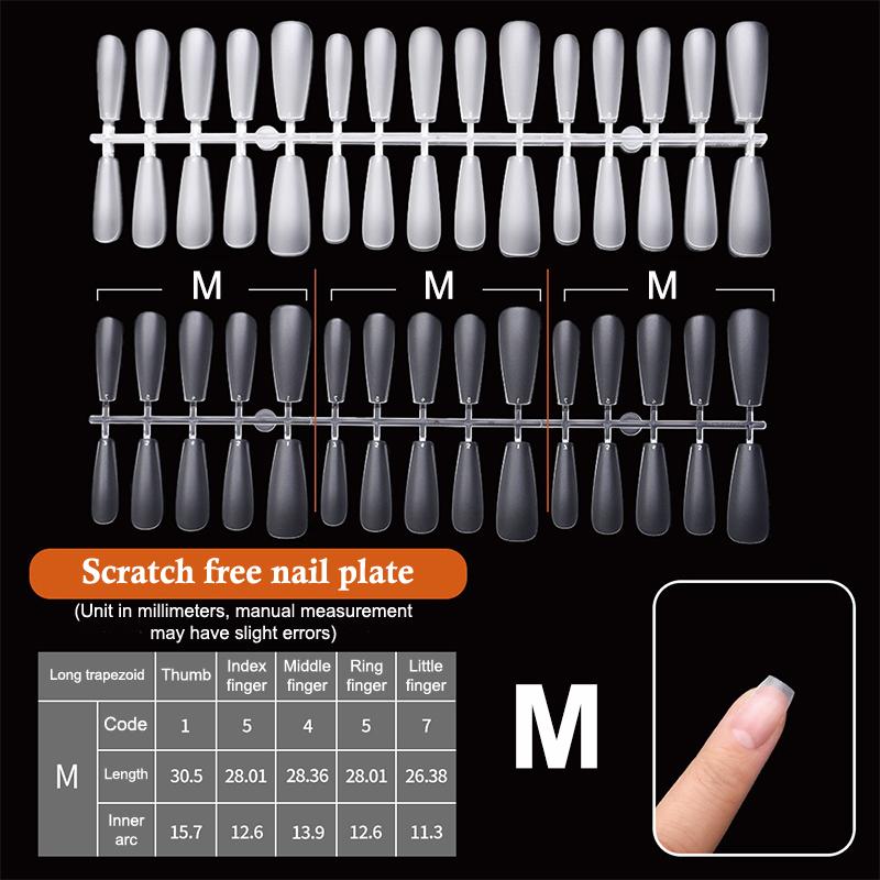 100pcs Press On Nail Tips Full Cover Ultra-Thin False Nails Patches Gel Nails Extension System Clear Fake Nails Art Accessories