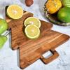 Wood Christmas Tree Food Serving Tray Double Side Use Hanging Handle Cheese Platter Durable Thickened Cutting Board Kitchen