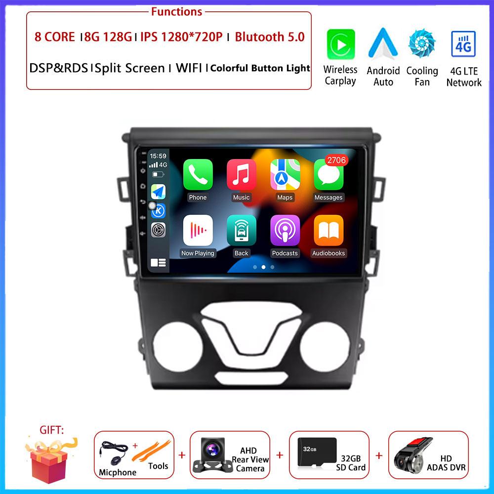 Android Carplay Auto For Ford Mondeo 5 Fusion 2012 2013 2014 2015 2016 - 2019 Car Radio Navigation GPS Multimedia Video Player