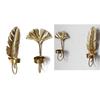 Metal Leaf Candle Holder Candlestick Nordic Style Wall Decoration Metal Leaf Rack in Golden Color for Home & Party Gift