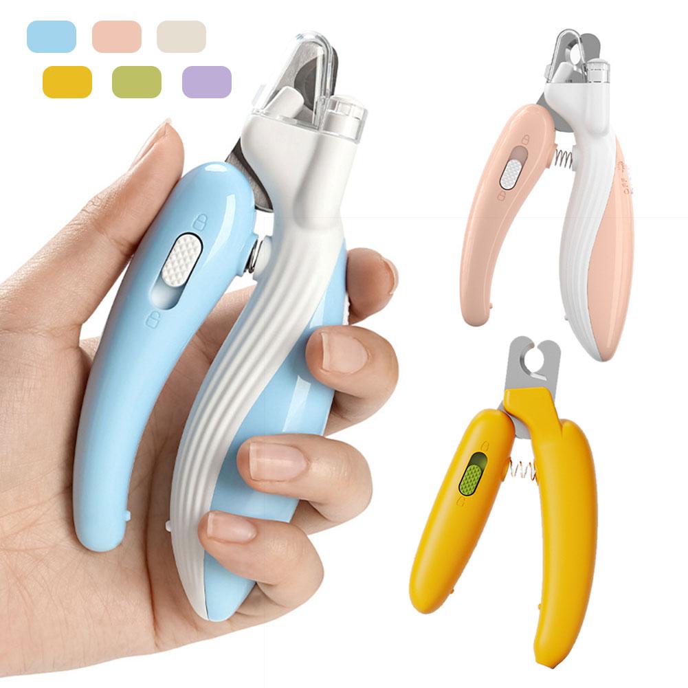 Pet Nail Clippers Dog Cat Nail Trimmer Labor-Saving Nail Clipper Convenient LED Electric Nail Grinder Dog Grooming Pet Scissors