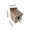 Owl Nesting Box Wooden Weather Resistant Shelter Yard Bird Shelter For Finch Hummingbird Outdoor Garden Balcony Patio Courtyard
