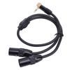 Flexible 3.5mm to Dual XLR Male 1/8 Stereo Y Splitter Cable Professional 3 Pin  Speakers Connection