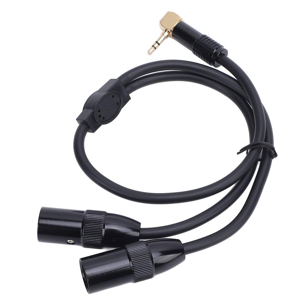 Flexible 3.5mm to Dual XLR Male 1/8 Stereo Y Splitter Cable Professional 3 Pin  Speakers Connection