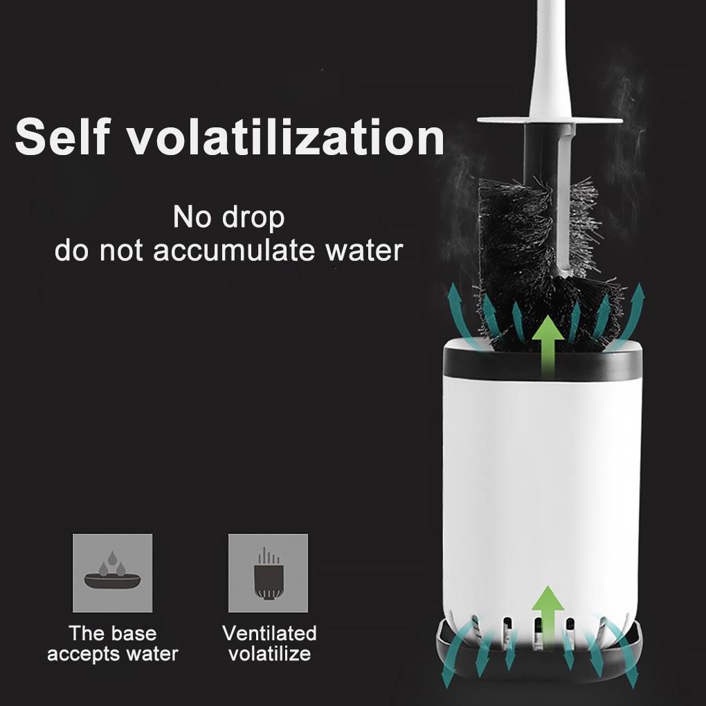 Toiletten-Badezimmer-Silikon-Toilettenbürstenbasis-Reinigungsbürsten-Werkzeugset