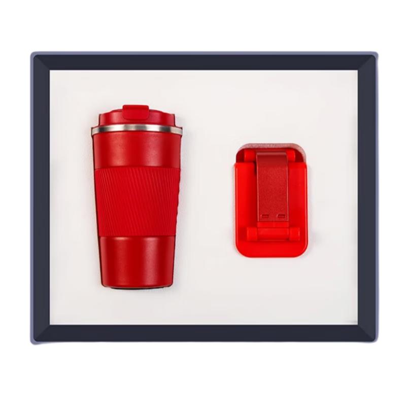 Business Gift Set: 510ml Stainless Steel Coffee Cup & Phone Holder