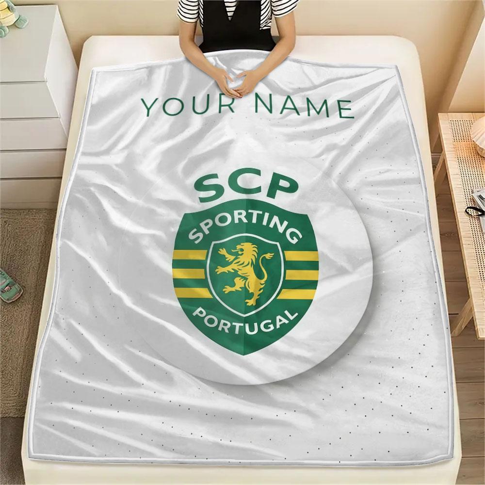 Custom Name,Sporting CP Printed Flannel Blanket, soft throw for bedroom sofa, washable, Christmas present, great gift.