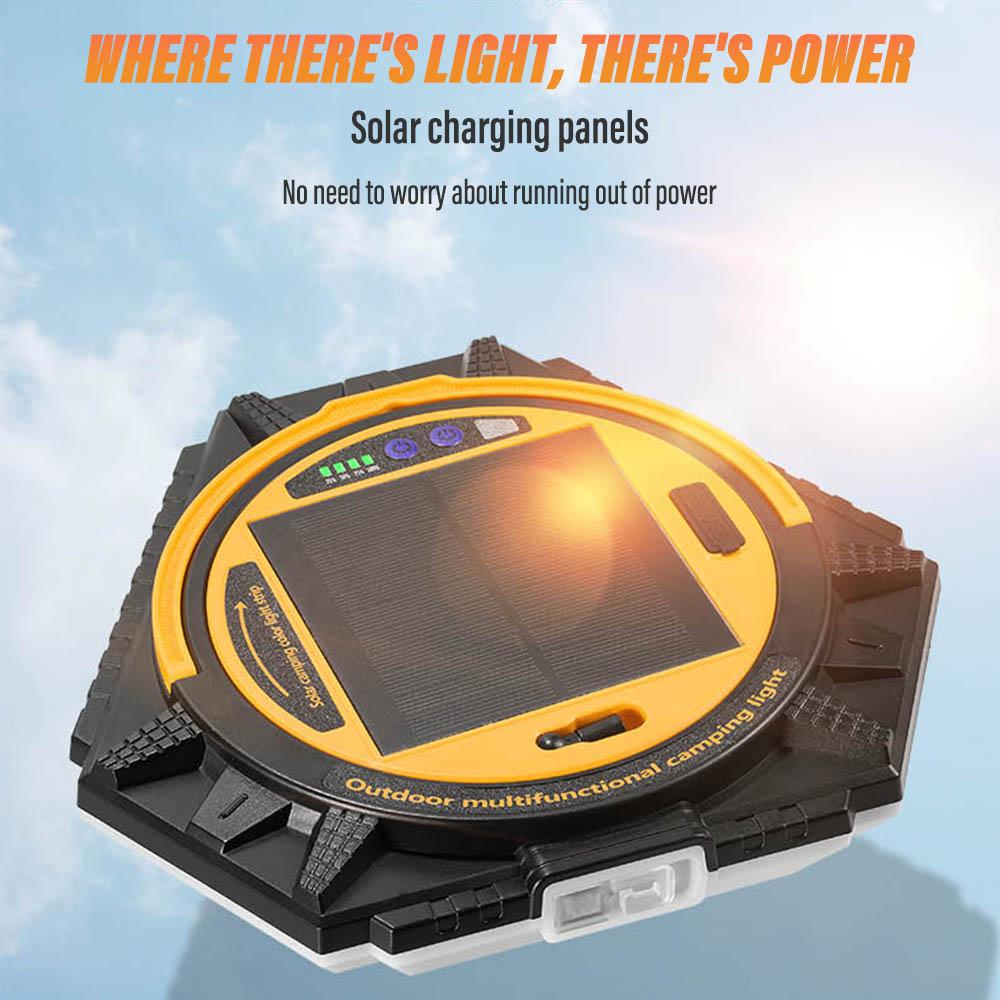 Super bright LED portable light Multifunctional solar camping light Outdoor searchlight With multi-color RGB color lights