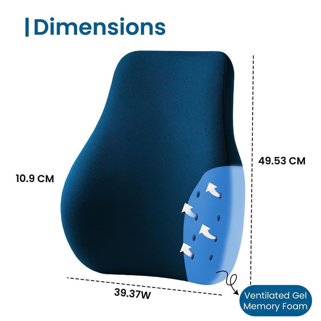 Sleepsia Back Support for Office Chair with  Lumbar Support Pillow