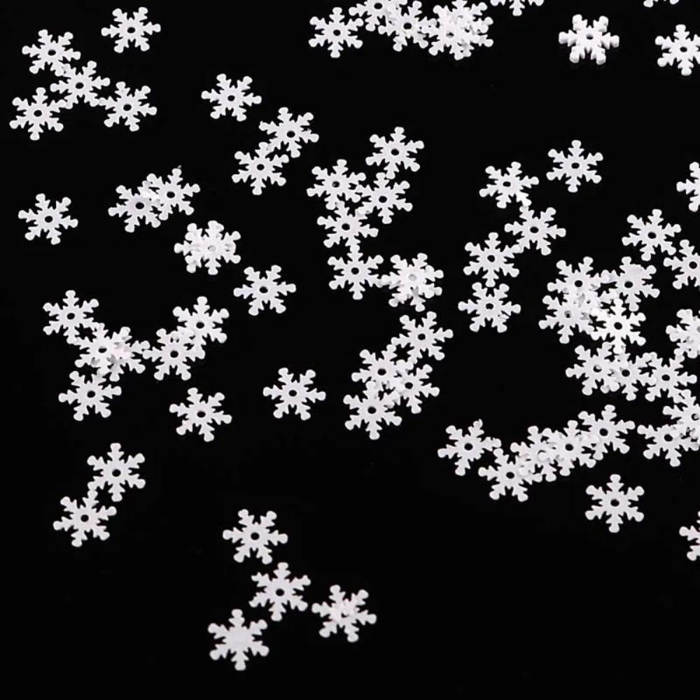 20PCS Glitter Christmas Snowflake Sequins – Sparkling Confetti for Holiday Party Home Xmas Tree Decoration Crafts