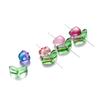 20Set 40pcs Mixed Tulips Flower Lampwork Beads Multicolor Glass Flora Beads Loose Beads For DIY Bracelets Jewelry Making Accessories