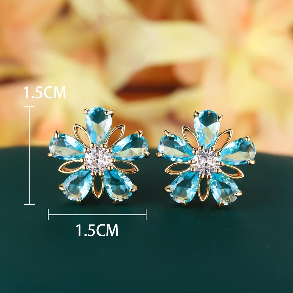 Exquisite Blumenohrringe für Damen, Verlobung, Hochzeit, romantisches Valentinstagsgeschenk