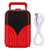 Mini Wireless Bluetooth Speaker Luggage Case Shape Portable Plug In Card Music Player(Red )