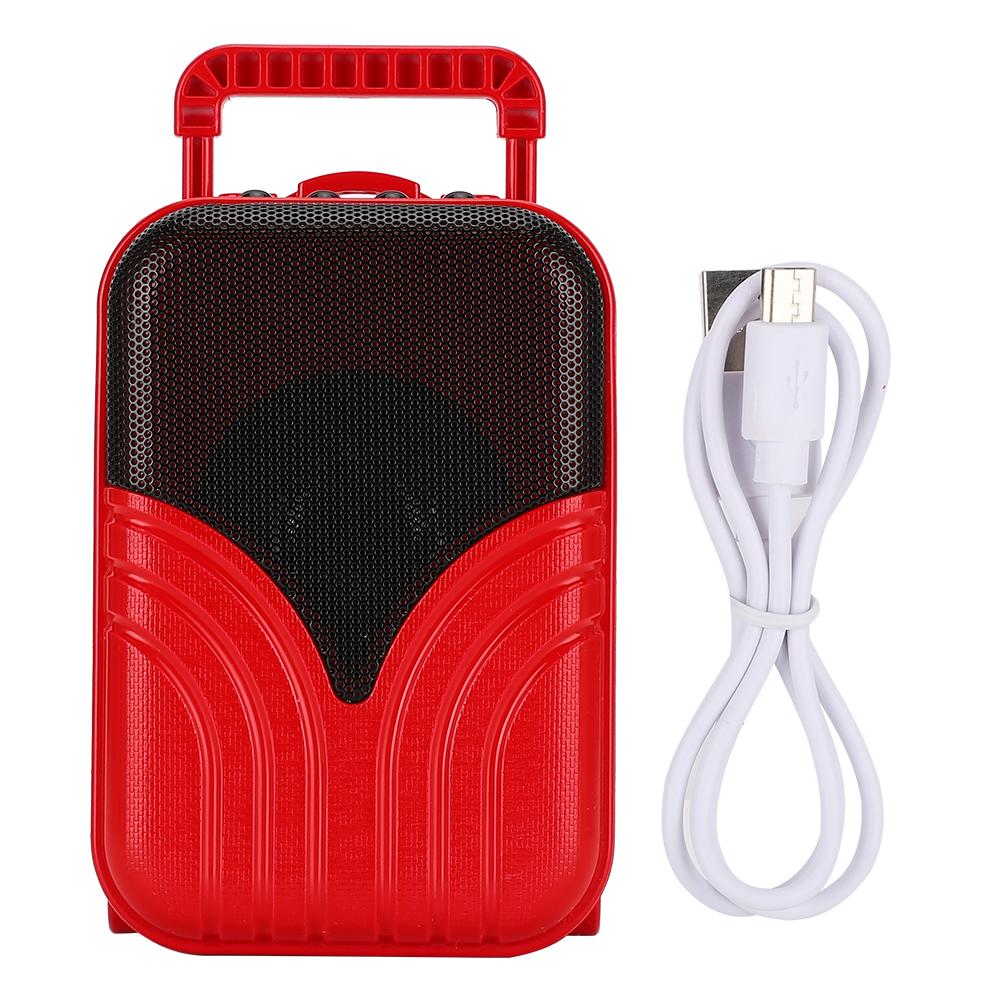 Mini-Wireless-Bluetooth-Lautsprecher, Kofferform, tragbarer Plug-in-Karten-Musikplayer(rot )