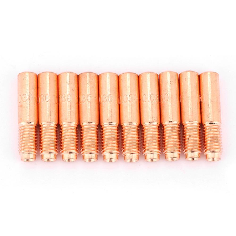 10pcs 0.024 Inch Diameter MIG Welding Contact Tips Copper Contact Tips  For MIG Welding Torch