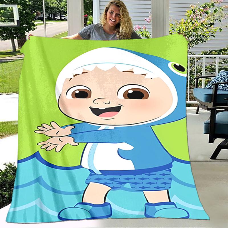 1pc Blanket - Jay Franco Cocomelon Print Design, Lightweight Blanket for Sofa, Bed- Soft &Warm, Gift for All Seasons