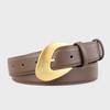 Leather Belt, Irregular Pin Buckle Decoration For Women, With Jeans Belt.