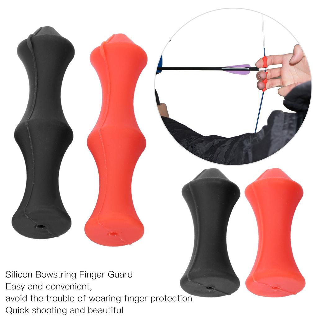 Silicone Bow String Protector Bowstring Finger Guard Saver Outdoor Archery Accessory