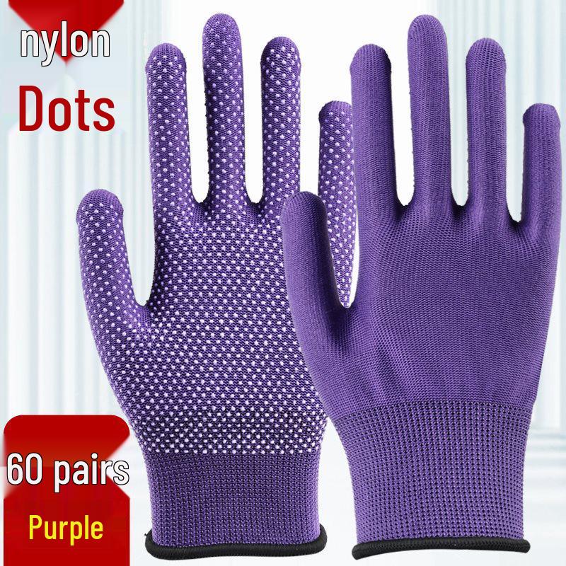 Breathable Non-Slip Nylon Work Gloves - Sun Protection, Thin & Durable for Summer, Handling, Riding, Men & Women